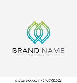 Icono de negocio de marca y diseño de logotipo gráfico vectorial 