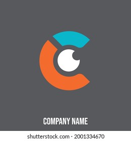 Business Logo Icon Illustration Design Template Vector letter C.