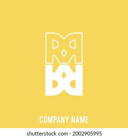 Business Logo Icon Illustration Design Template Vector quad letter R.