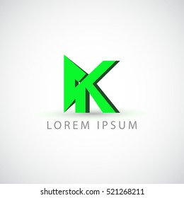 business logo letter D,K vector sign