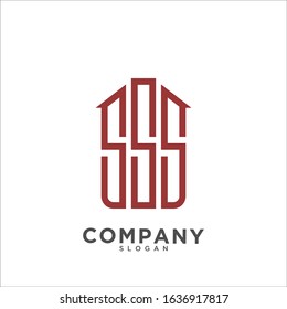 Business logo letter S line vector. SSS initials, icon design template. Corporate, identity, company, brand, branding, logotype Clean modern and elegant style, Triple S logo design.