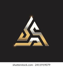 Business logo letter S line vector. SSS initials design template. Corporate, identity, company, brand, branding, logotype Clean modern and elegant style