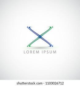 business logo letter X vector sign