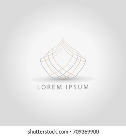 business logo line drop vector sign
