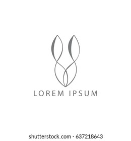 business logo line hare vector sign