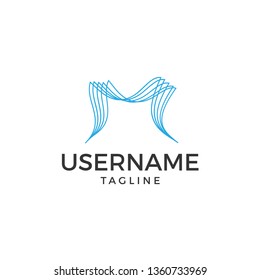Business logo  line Template initial M, illustration