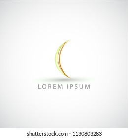business logo linear moon vector sign