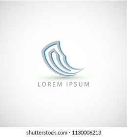 business logo lines arc vector sign