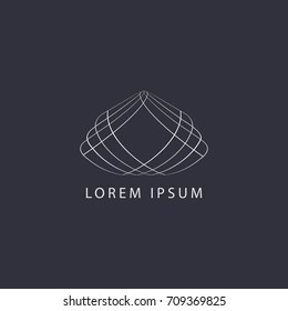 business logo lines diamond vector sign