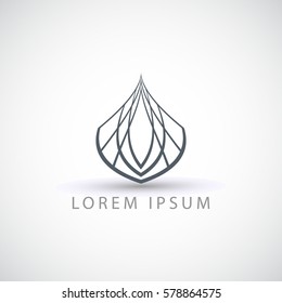 business logo lines drop vector sign