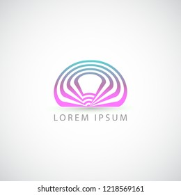 business logo lines oval  vector sign