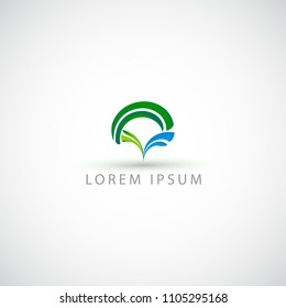 business logo lines plant vector sign