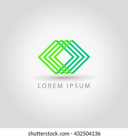 business logo lines rhombus vector sign