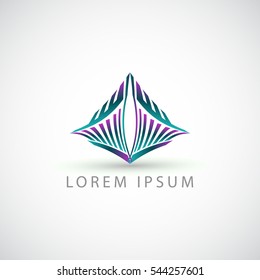 business logo lines rhombus vector sign