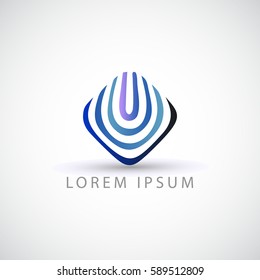 business logo lines rhombus vector sign