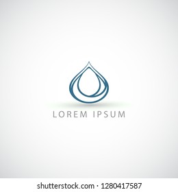 business logo lines water drop vector sign