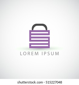 business logo lock vector sign