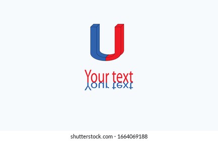 Letra de imán del logotipo empresarial U