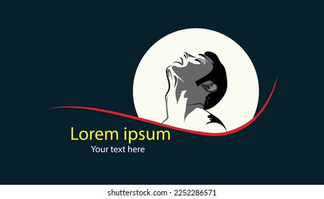 logotipo comercial con cabeza de hombre 
