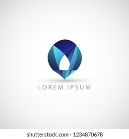 business logo map mark vector sign