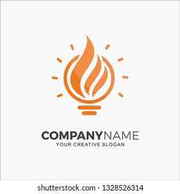 Business Logo modern fire light , vector illustration