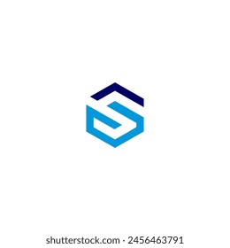 Business-Logo modernes Sechseck Initial S.
