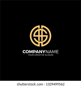 Business logo modern initial DSD, vector illustration