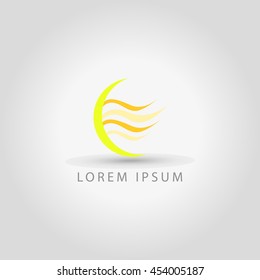 business logo moon light vector sign