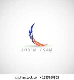 business logo moon vector sign