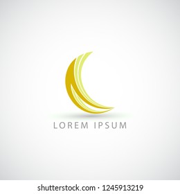 business logo moon vector sign