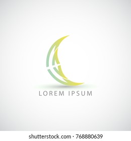 business logo moon vector sign