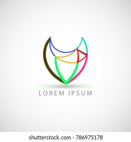 business logo oval lines shape vector sign