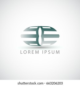business logo oval shape vector sign