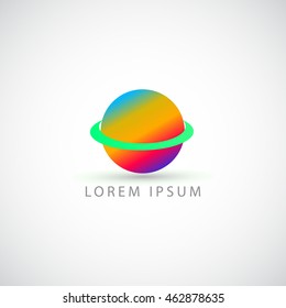 business logo planet vector sign