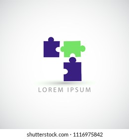 business logo puzzle vector sign