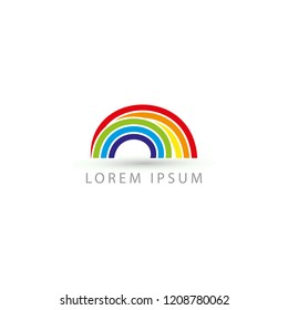 business logo rainbow vector sign