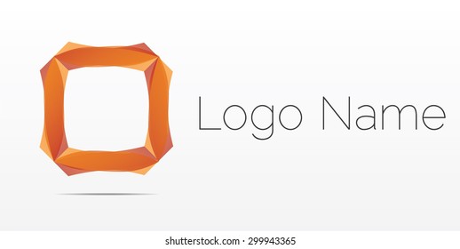 Business logo rectangle, modern design