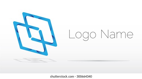 Business logo rectangle, modern design