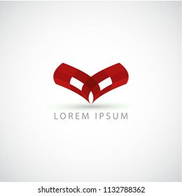 business logo red heart vector sign