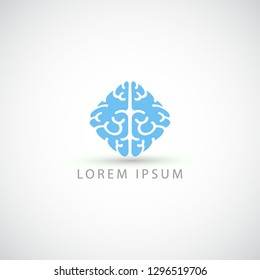 business logo rhombus brain vector sign