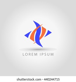 business logo rhombus lines vector sign