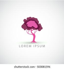 business logo rose tree vector sign