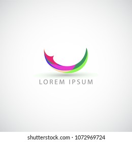 business logo semicircle  vector sign