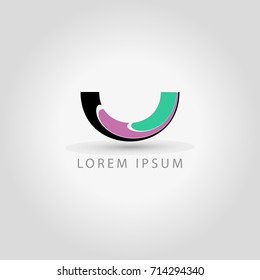 business logo semicircle vector sign