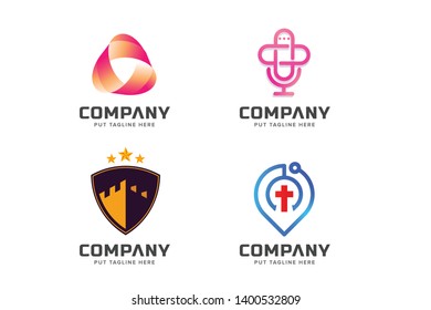 Business Logo Set - Isolated On White Background - Vector Illustration, Graphic Design Editable For Your Design. Modern Flat Icons