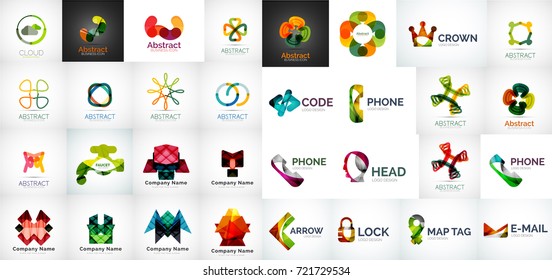Logo-Set für Unternehmen. Vektorgrafik