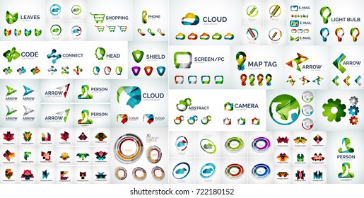 Logo-Set für Unternehmen. Vektorgrafik