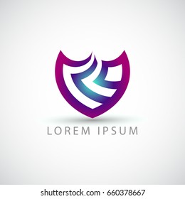 business logo shield vector sign
