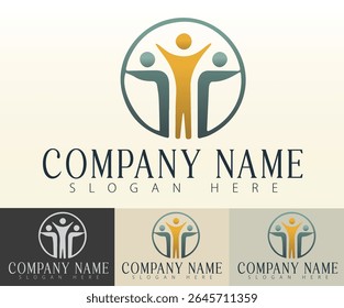Logo de una empresa que muestra un símbolo de unidad.