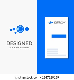 Business Logo for solar, system, universe, solar system, astronomy. Vertical Blue Business / Visiting Card template.
